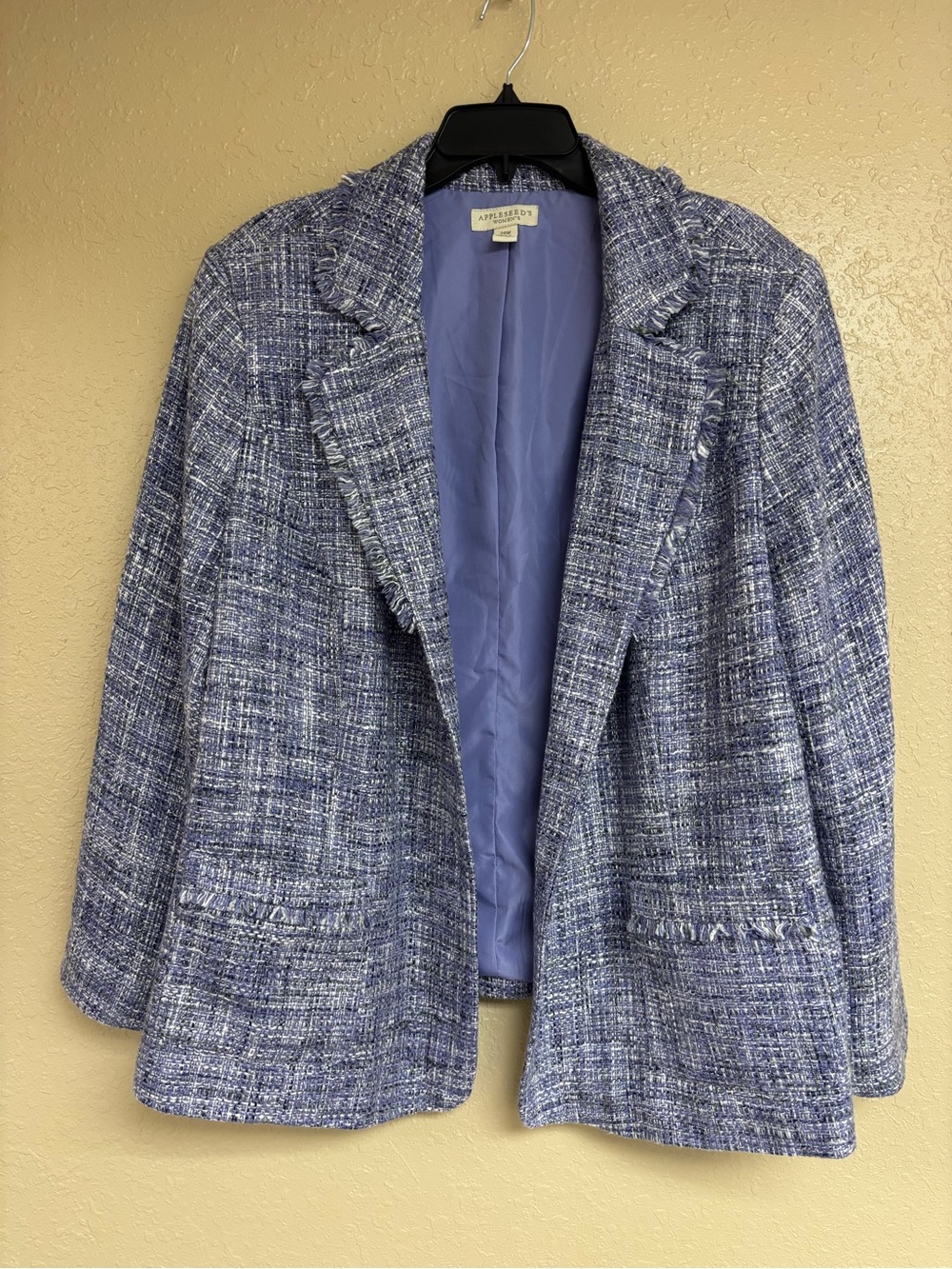 Apt. 9 Lavender-Blue Tweed Blazer Jacket - Women